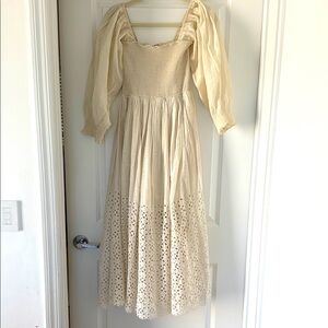NWT! Free People Perfect Storm Eyelet Midi Dress XS